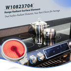 W10823704 6" Range Radiant Surface Element Compatible with Whirlpool Oven Replaces W10823736 PS11764912 WP74002653 AP6030932 Range Single Radiant Burner