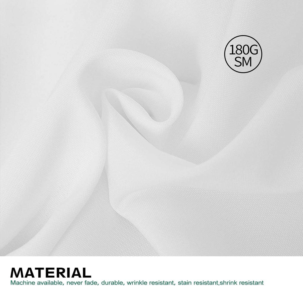 90x156 Inch White Tablecloth for 8 Foot Rectangle Tables