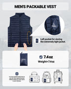 Men's Winter Puffer Vest Outerwear Lightweight Insulated