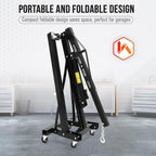 2-Ton Folding Engine Hoist with Leveler, 4400 Lbs Capacity