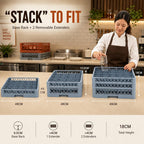 Commercial Glass Rack, 3 Pack 25 Compartment Dishwasher Rack