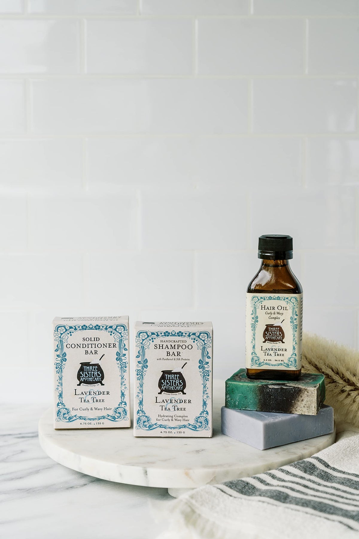 Three Sisters Apothecary Daily Solid 4.75 oz. Shampoo Bars (Lavender and Tea Tree)
