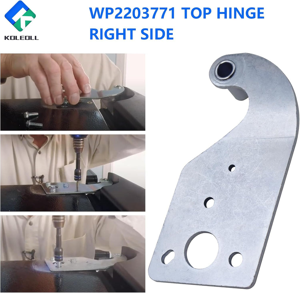 WP2203771 Top Hinge Right Side Compatible with Whirlpool Refrigerator