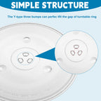 PRETYZOOM Microwave Glass Turntable Tray Plate Replacement 12.4 Inch