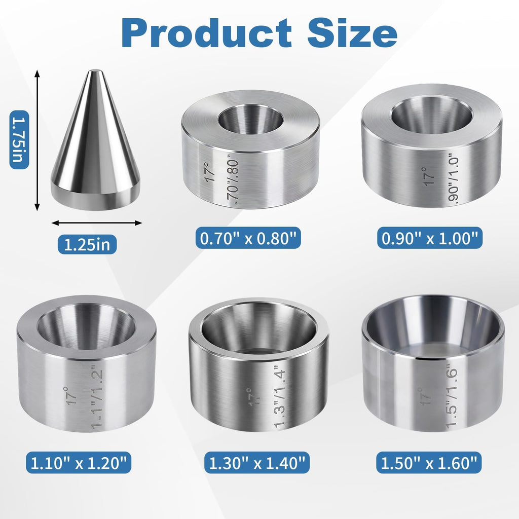 17 Degree Folding Die Set 5 Piece Folding Reduction Dies