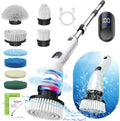 Electric Spin Scrubber,8 Replaceable Brush Heads for Home