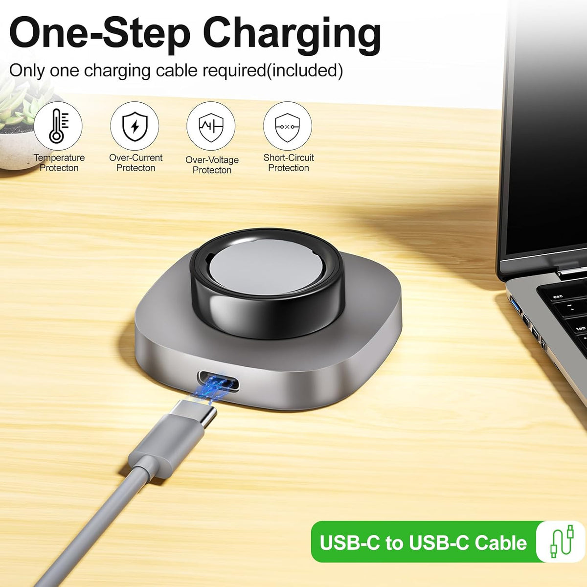 Compatible with Aura-Ring Gen 4 Charger Size 15, Safe & Fast Charging Dock