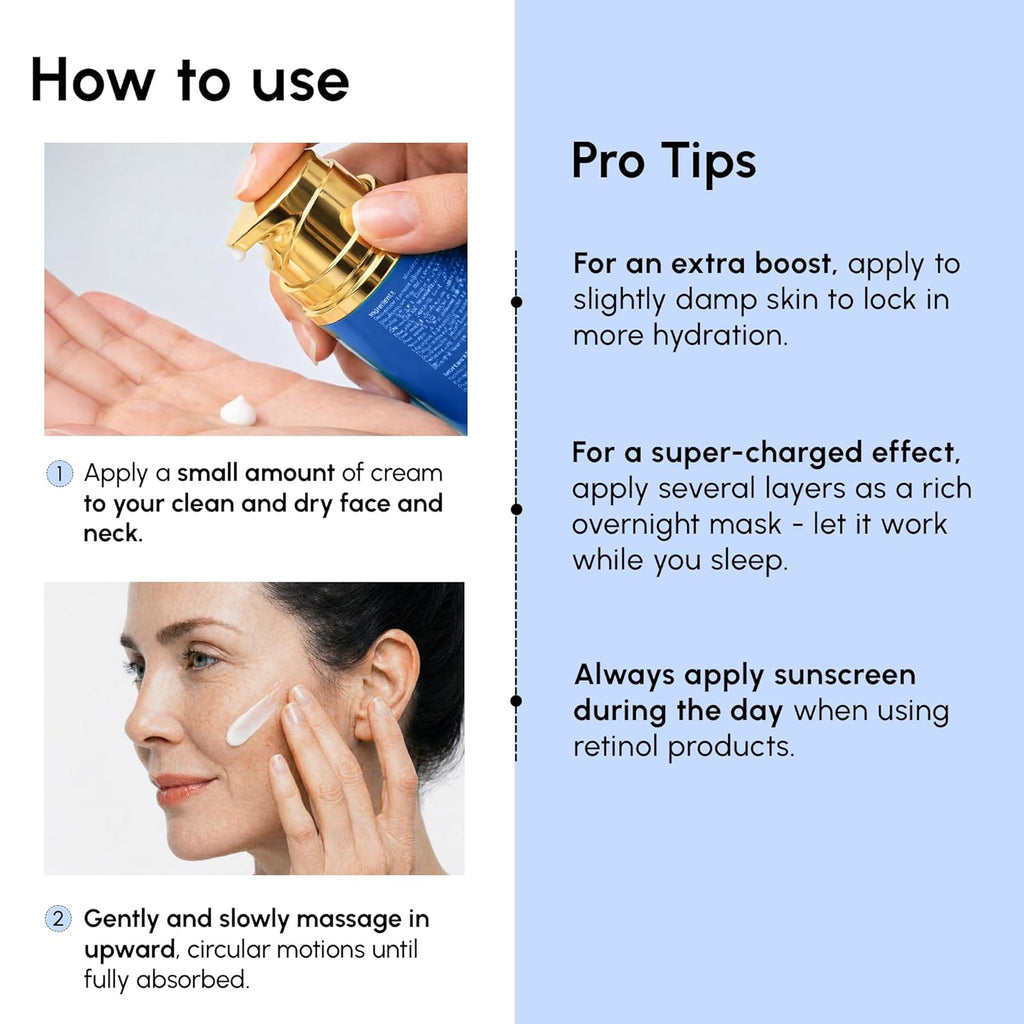 Face Moisturizer – Firming & Lifting Face Cream for Women with Collagen, Retinol & Hyaluronic Acid – Day & Night