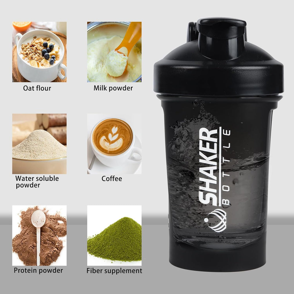 400ml Protein Shaker Bottle,Gym Small Shakes Cup with Mixing Ball | Portable 14oz Small Shaker Bottle,Gym Shaker Cup