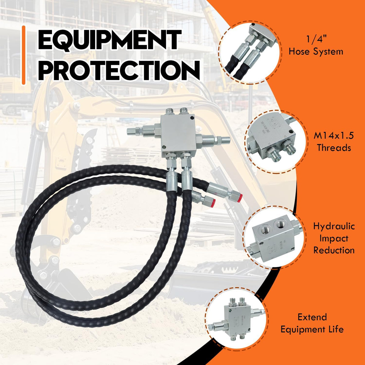 Mini Excavator Cushion Valve Kit, Hydraulic Swing Motor Buffer Valves