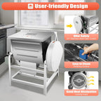 30Quarts Commercial Dough Mixer, 800W Electric Flour-mixing Machine, 110V Double Belts 1.5mm Mixing Container Wall