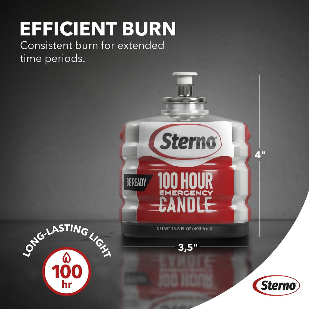 100-Hour Emergency Candles - Long Burning Unscented Candles for Emergencies and Power Outages - Burns Up to 100 Hours