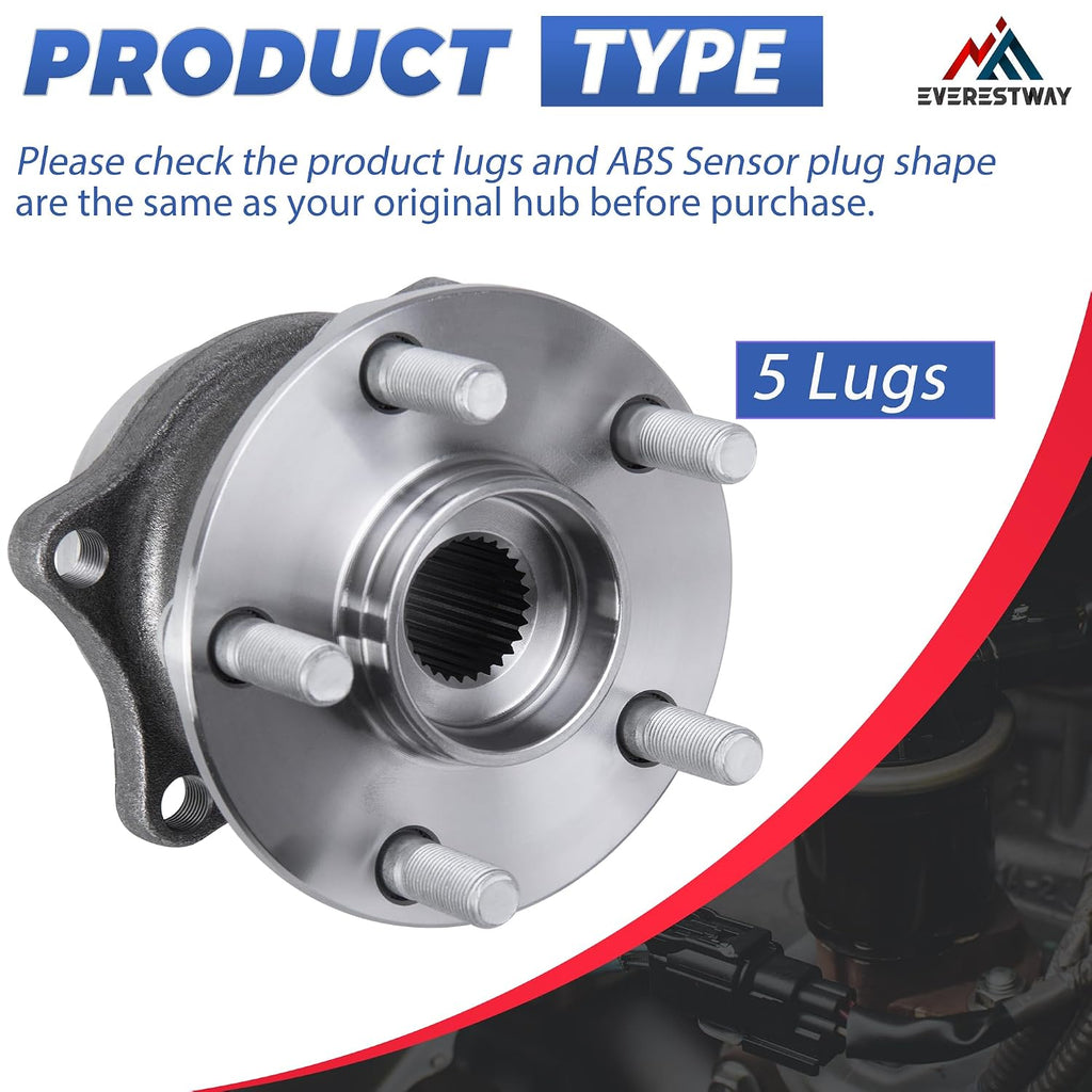 512401 Rear Wheel Bearing Hub Assembly Compatible with 2010-2014 Outback