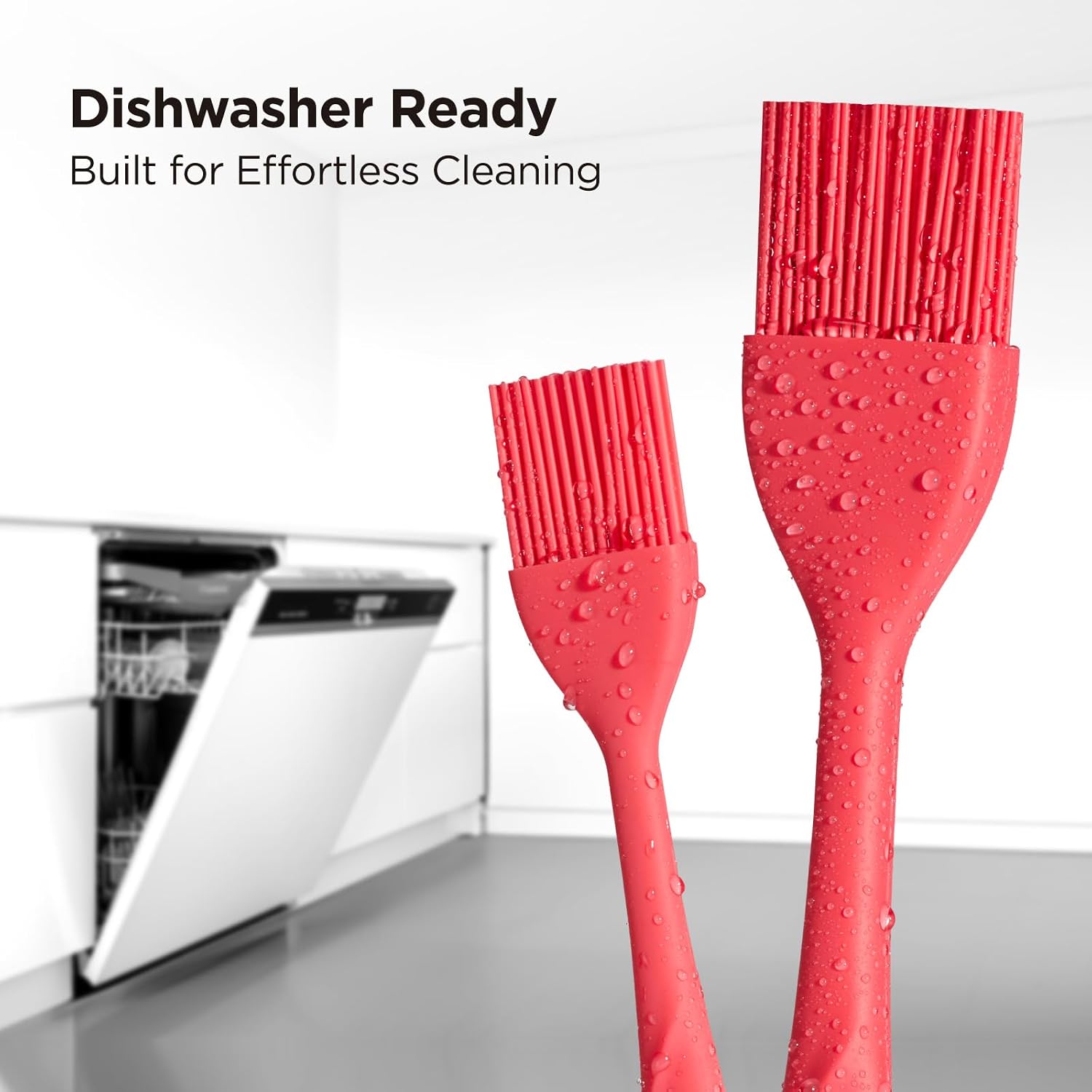 WaltzGrip Platinum Silicone Basting Pastry Brush: Set of 2 Heat-Resistant Brushes Utensils for Cooking, Baking
