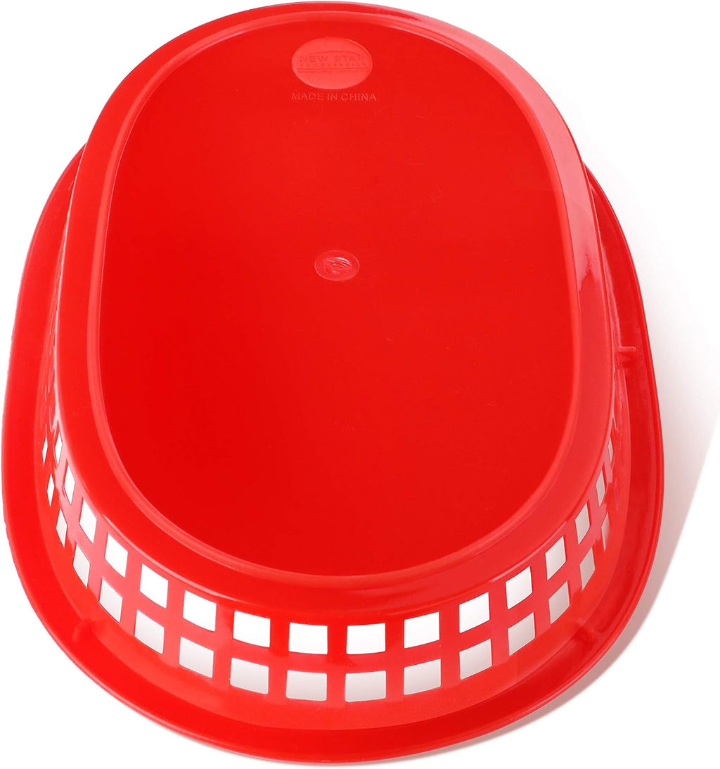 Fast Food Baskets, 10.5 x 7 Inch, Red