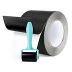80-Grit PVC Anti-Slip Tape 35ft x 4in Black Aluminum Oxide Stair Treads