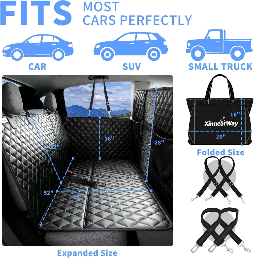 28" High Barrier Dog Car Seat Cover Hard Bottom Holds 330lbs
