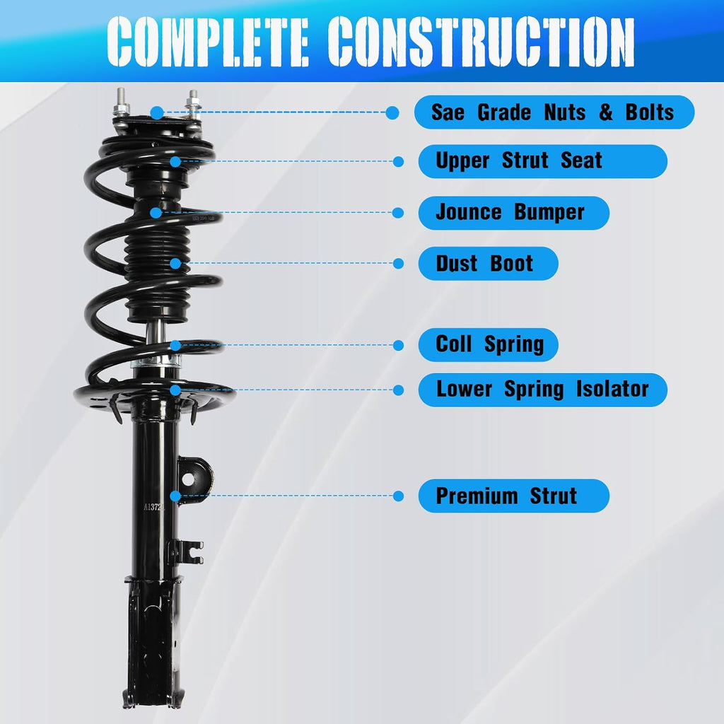 Front Struts Assembly w/Coil Spring 272620 272621, Set of 2