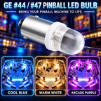 GE44 47 755 Bulb BA9S Pinball Led Bulbs,DC 6V/6.3V, Warm White