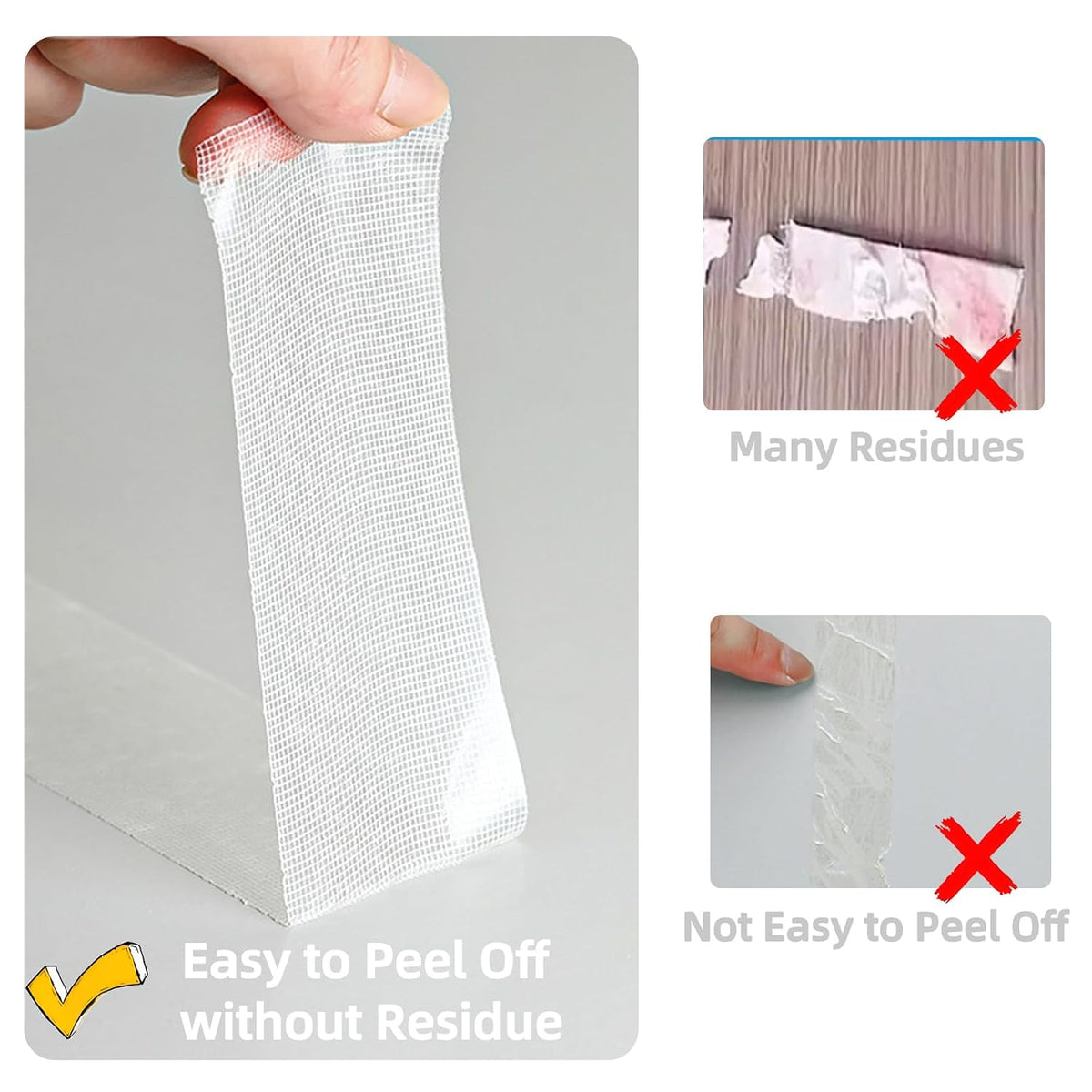 Grid Double Sided Fabric Tape Heavy Duty Double Stick Carpet Tape