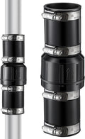 1 Pack Sump Pump Check Valve Fit 1-1/2 inch and 1-1/4 inch Pipe | Slip On Check Valve with 4 Pcs Stainless Steel Hose