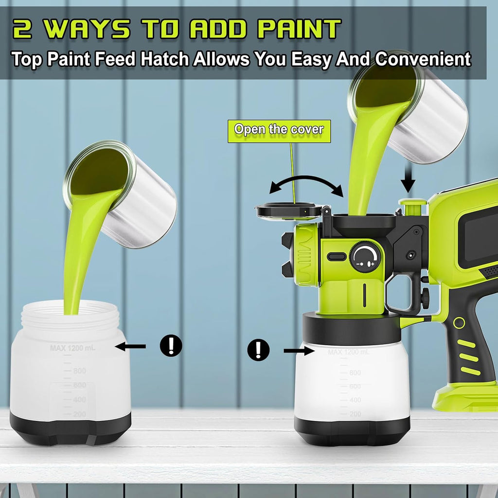 Automatic Paint Sprayer Compatible for Ryobi 18V Battery(NO Battery)
