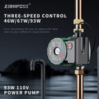 Hot Water Recirculating Pump 93W for Electric Water Heater System