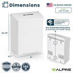 Sanitary Napkin Disposal Receptacle, Wall Mounted Trash Can, White