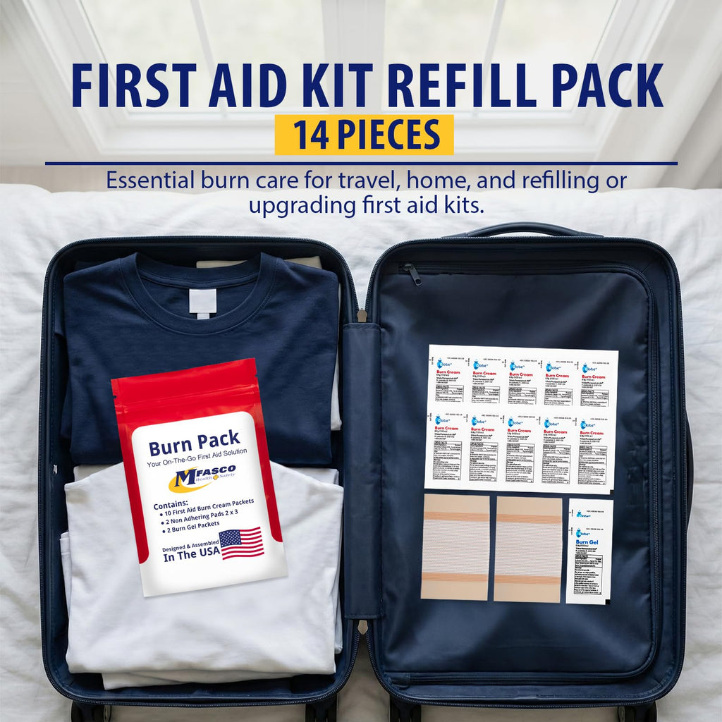 First Aid Kit Refill Burn Care Refill Pack | Convenient & Portable