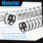 Yaocom 1 Inch Metal Flexible Conduit 50 ft, Galvanized Reduced Wall