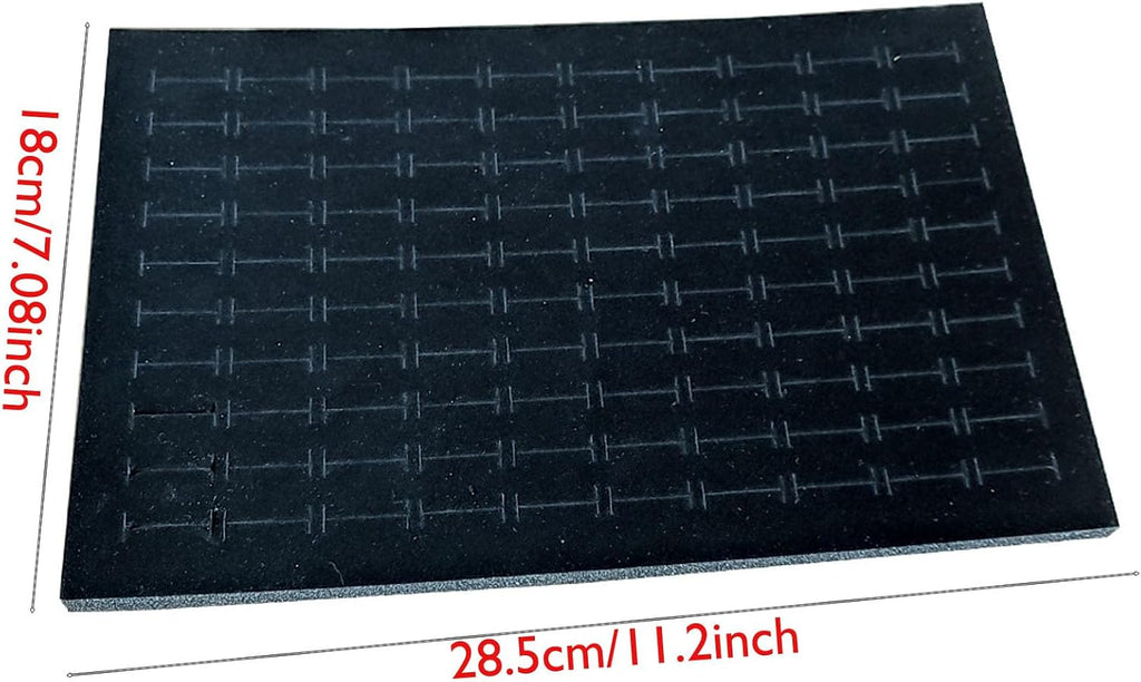 Black Velvet Jewelry Box Inserts,Ring Holder Display Foam Pad,3 Pack