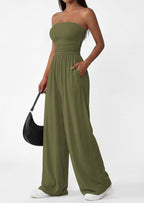 Strapless Jumpsuits for Women Dressy Casual