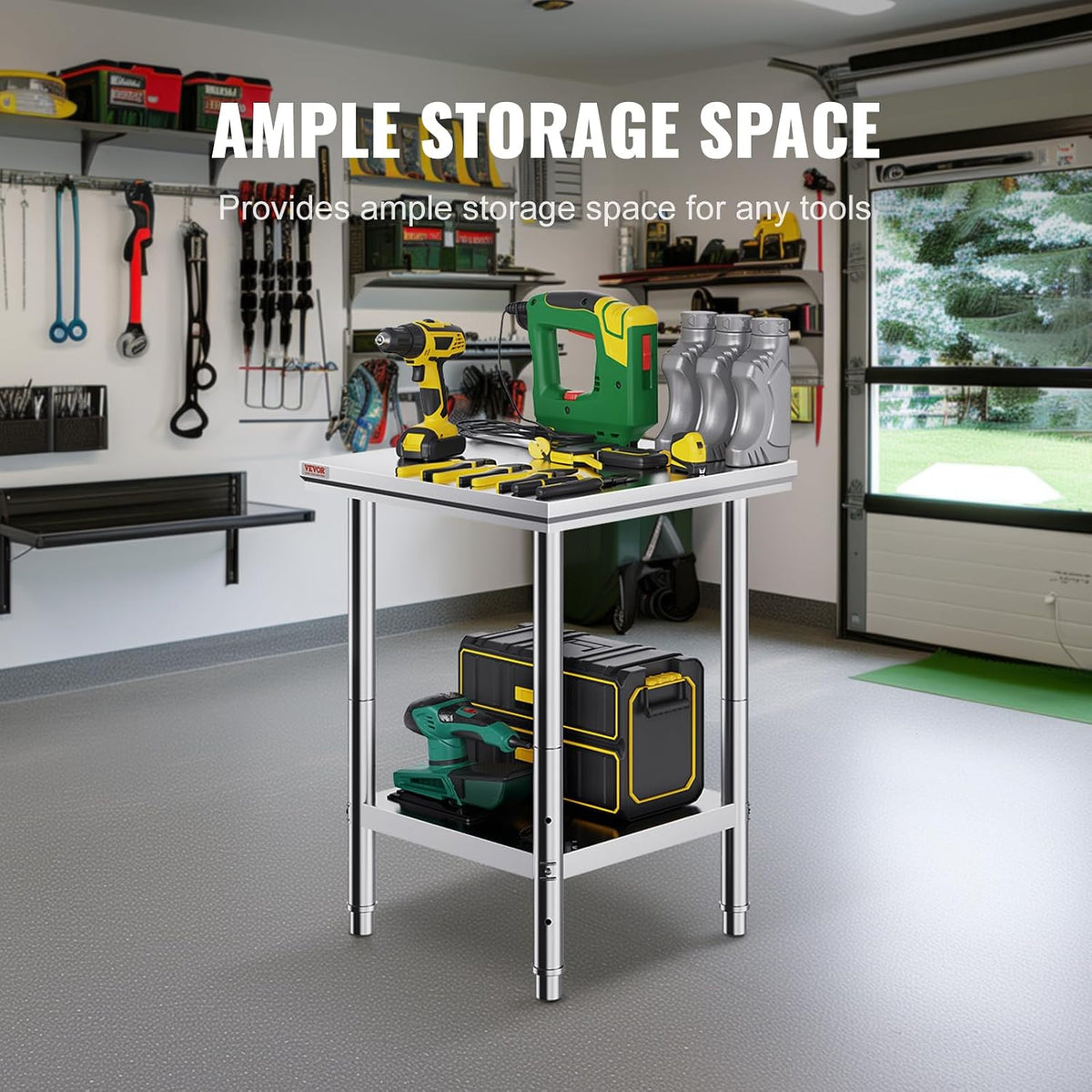 Stainless Steel 24 x 24 x 32 Inch Commercial Kitchen Prep Work Table