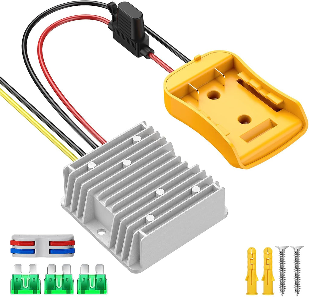 Azocek 20V to 12V Step Down Converter Compatible with DeWalt 20V Battery