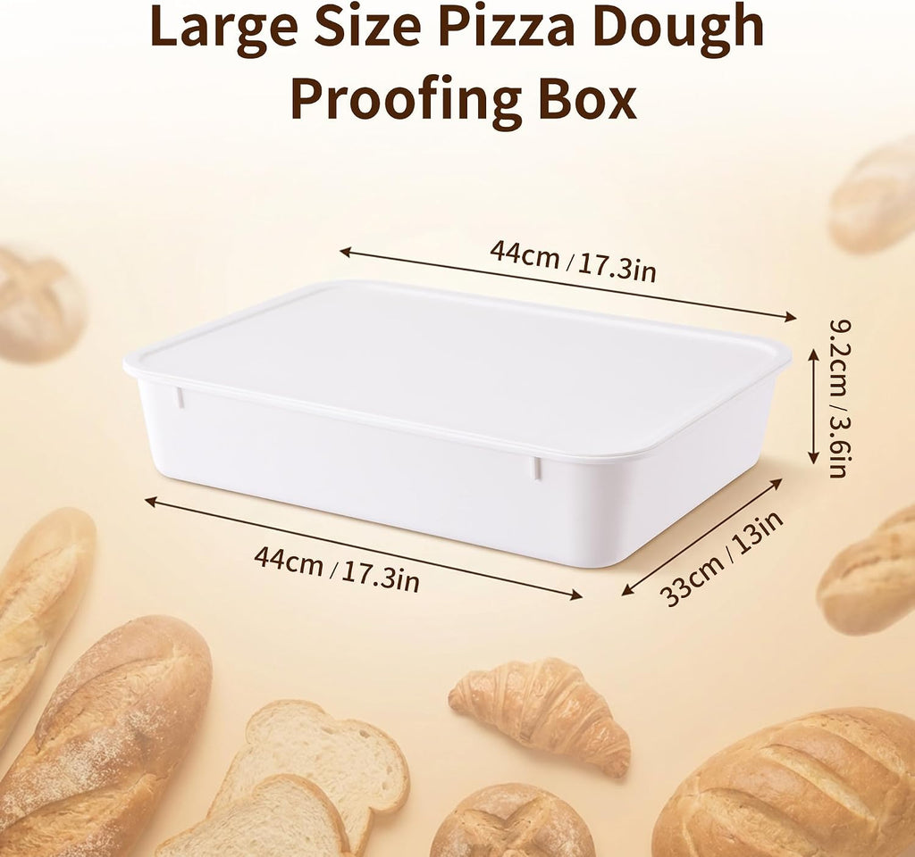 3-Pack Pizza Dough Proofing Box with Lids Dough Proofing Container