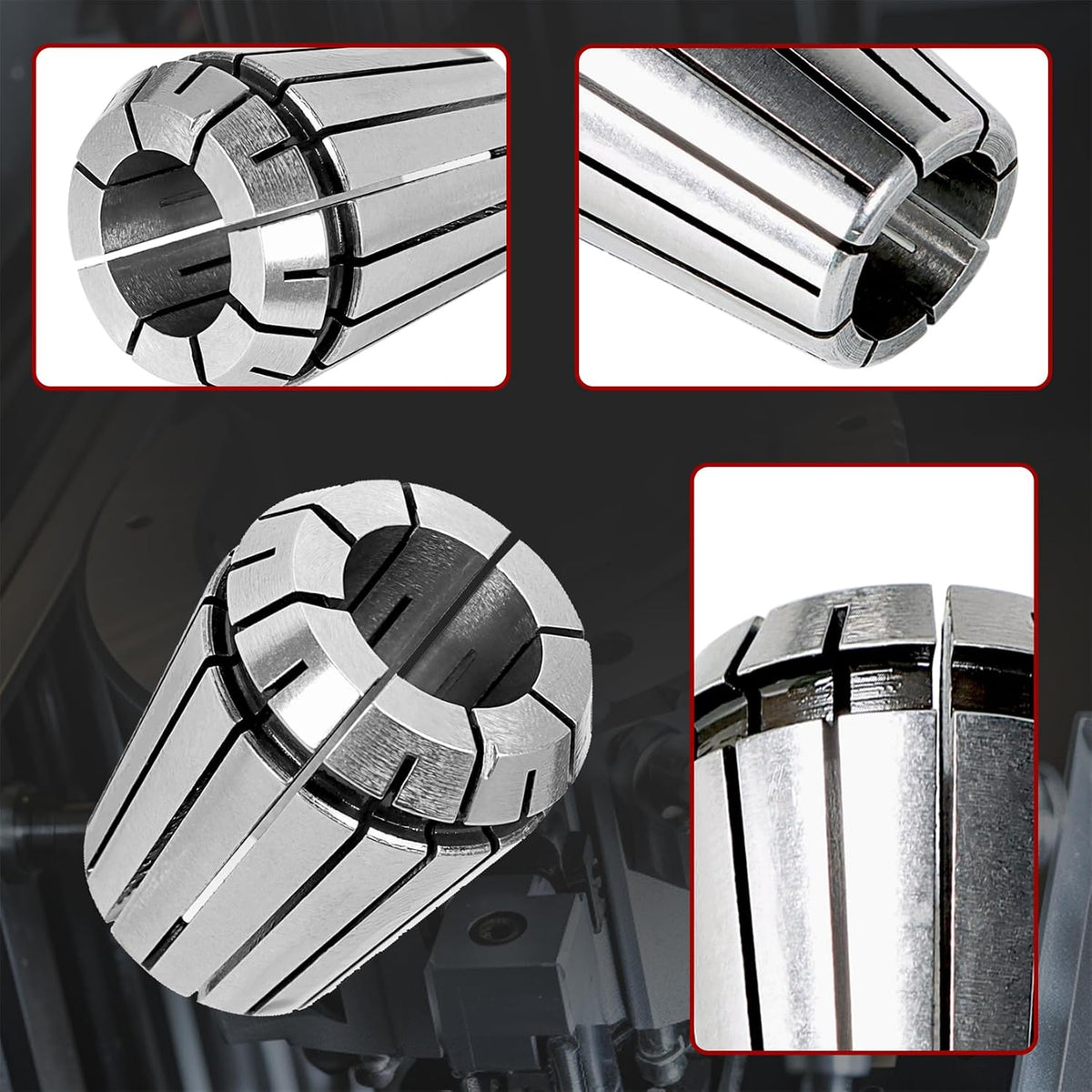 findmall 19Pcs 2-20MM ER32 Spring Collet Set Collet Chuck