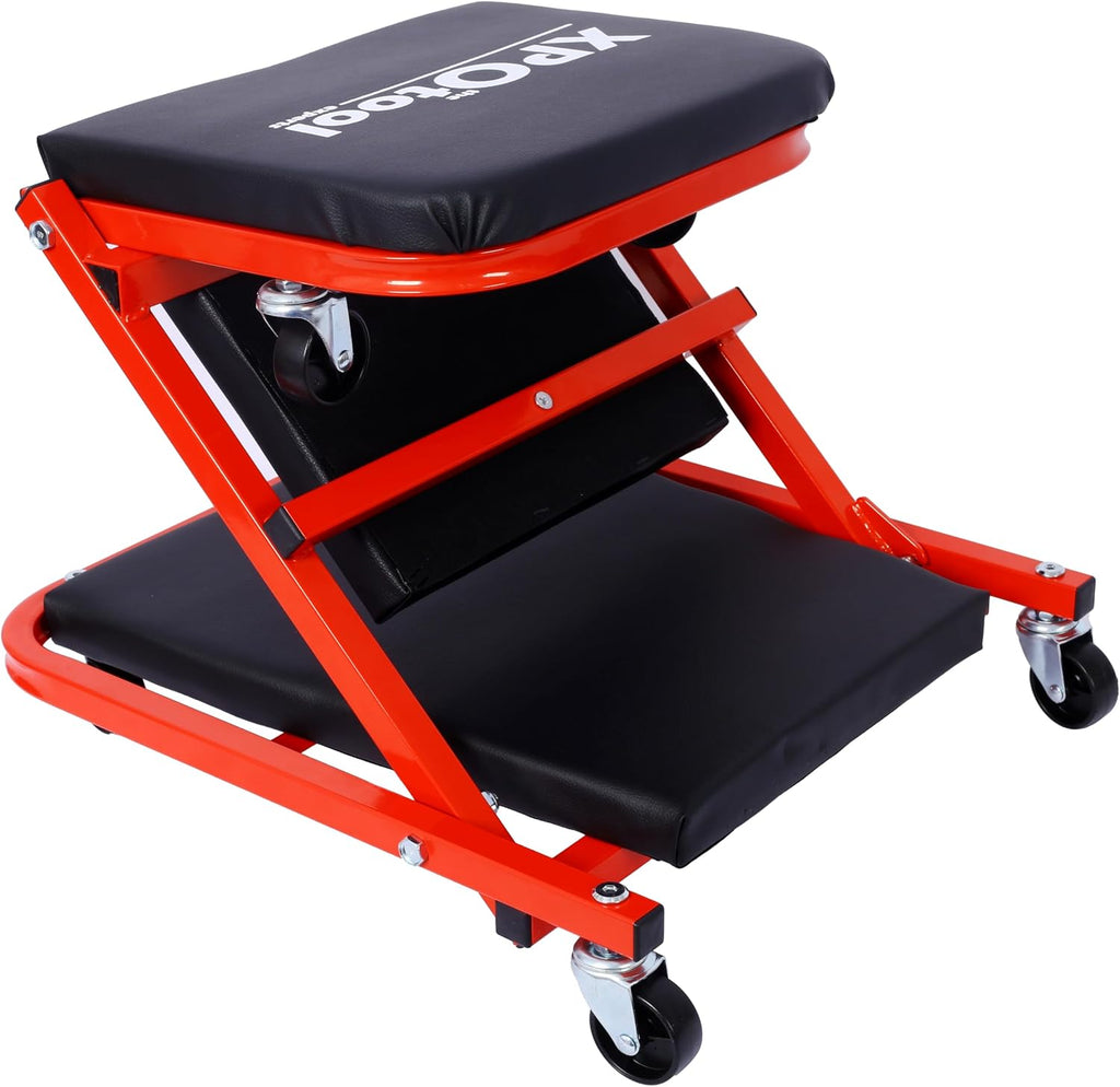 36" Z Creeper Seat – 2-in-1 Mechanic Creeper & Stool for Garage and Shop – 300 lbs Capacity, Low-Profile Rolling Seat