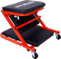 36" Z Creeper Seat – 2-in-1 Mechanic Creeper & Stool for Garage and Shop – 300 lbs Capacity, Low-Profile Rolling Seat