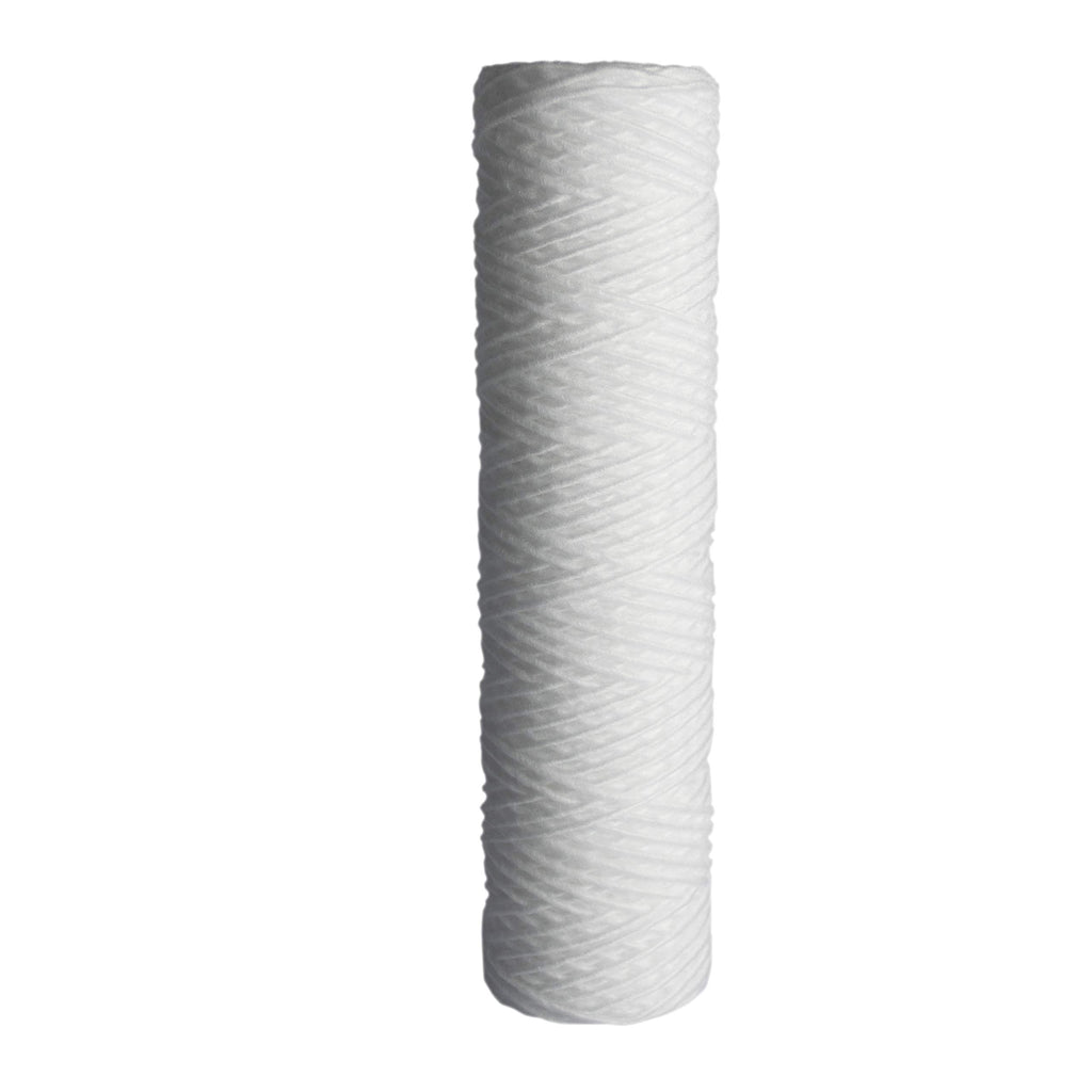 Sediment String Wound Water Filter Cartridge Standard 2.5x10" 20 Micron 25 Pack