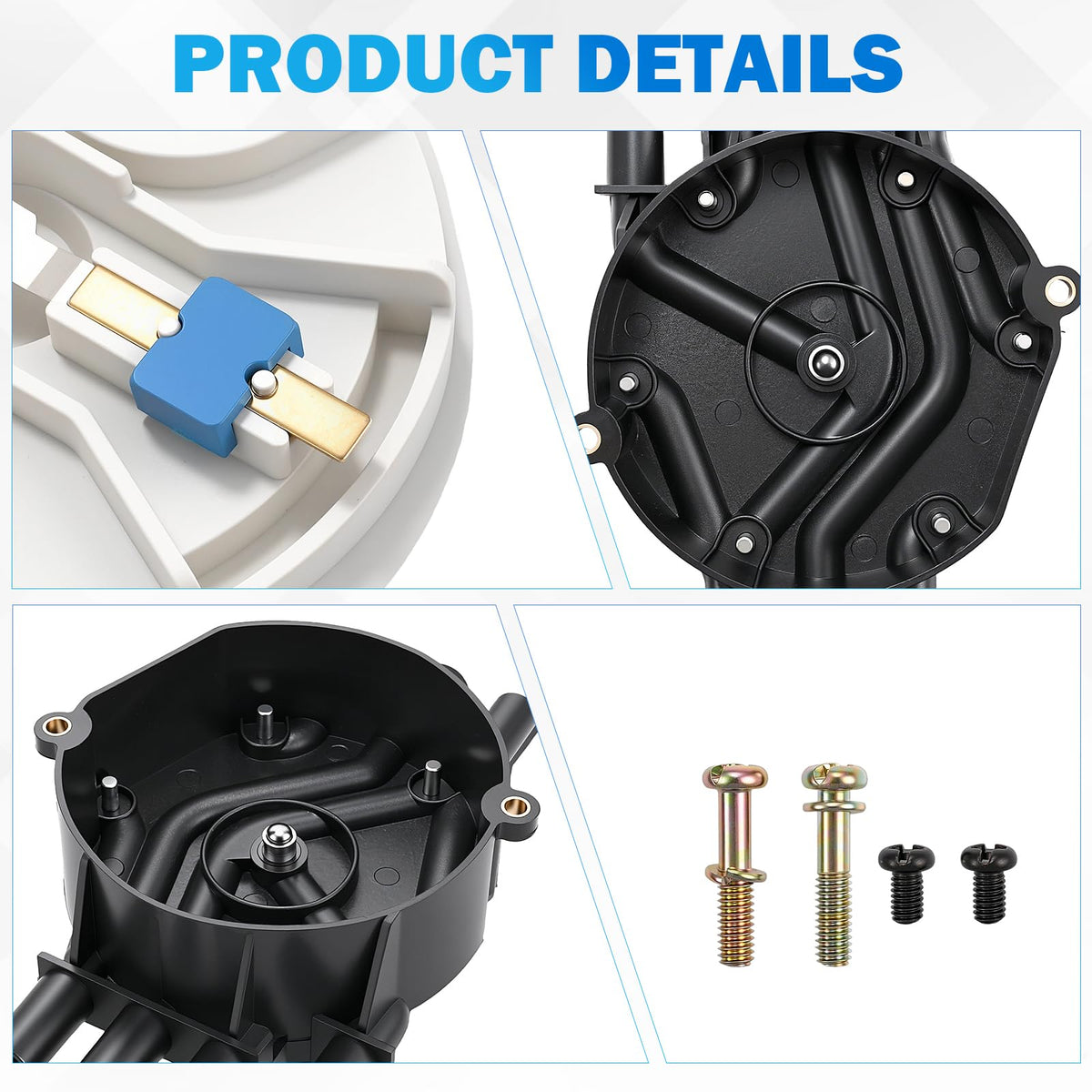 Ignition Distributor Cap and Rotor Kit for Chevy GMC 4.3L V6 Vortec