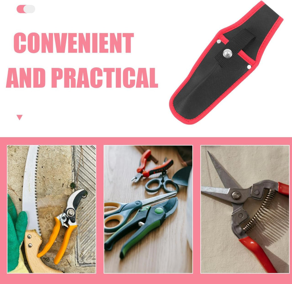 Garden Tool Pouch Canvas Pruning Shears Cover Lightweight Portable Scissor Holder with Belt Clip for Pruner Storage
