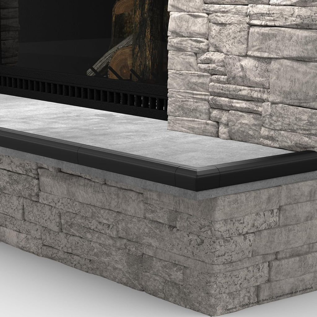 Fireplace Edge Corner Protector, Extra-Wide 9ft Edge 2 Corners