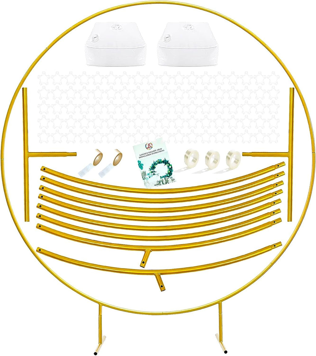 7.2ft Gold Metal Circle Balloon Arch Kit