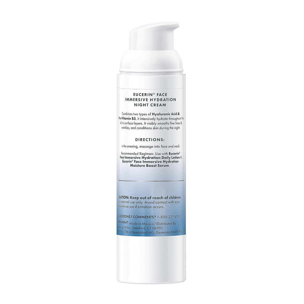 Face Immersive Hydration Night Cream, 2.5 OZ | Night Cream for Face with Hyaluronic Acid and Provitamin B5, Reduces