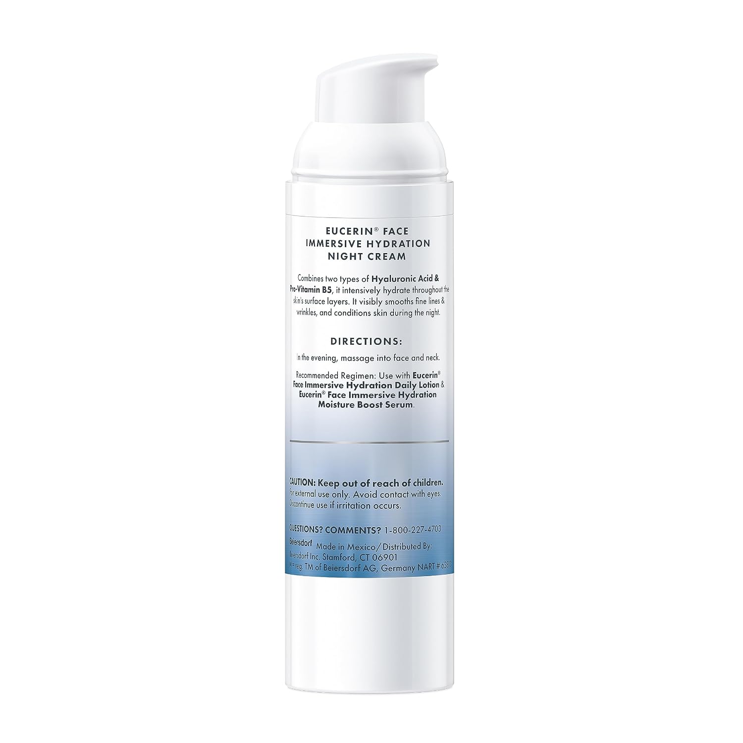 Face Immersive Hydration Night Cream, 2.5 OZ | Night Cream for Face with Hyaluronic Acid and Provitamin B5, Reduces