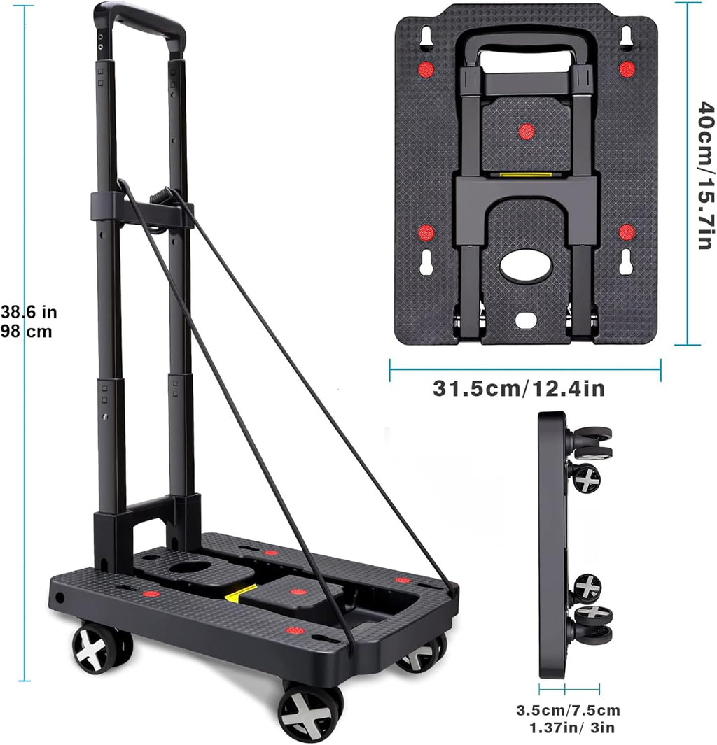 Car Seat Dolly for Airport - CarSeat Roller Cart Wheels for Airplane - Car Seat Travel Cart Carrier with Straps