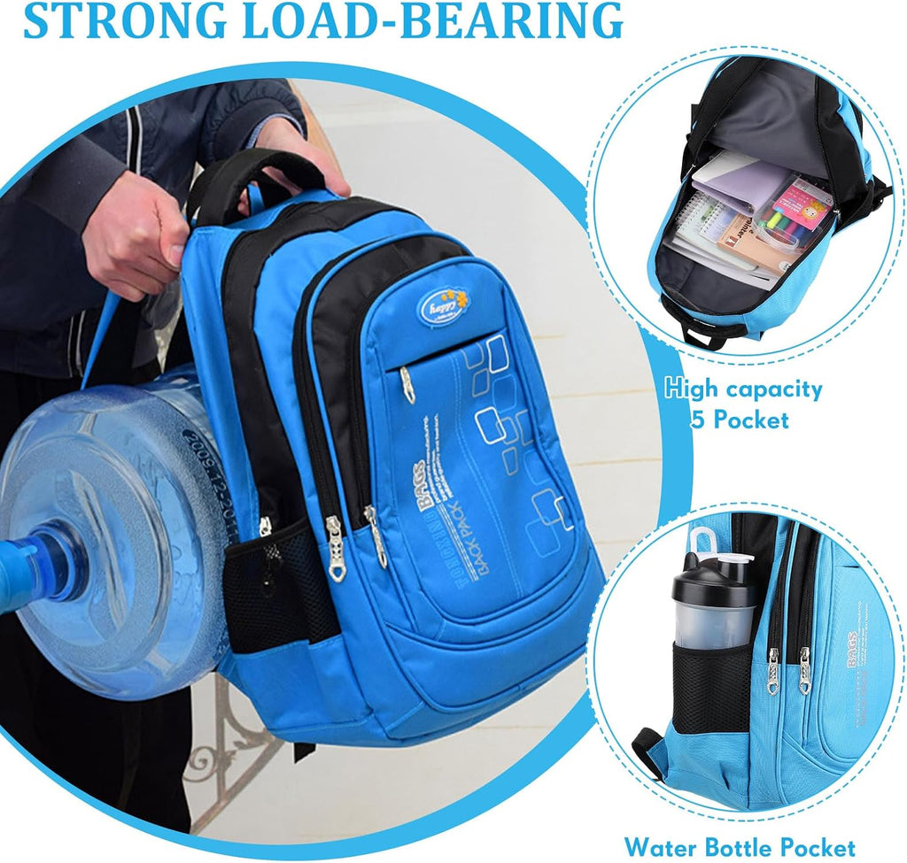 10 Pcs of School Backpack Bulk 17 Inch Classic Student Bag Bulk Printed Book Bags with Adjustable Padded Straps and