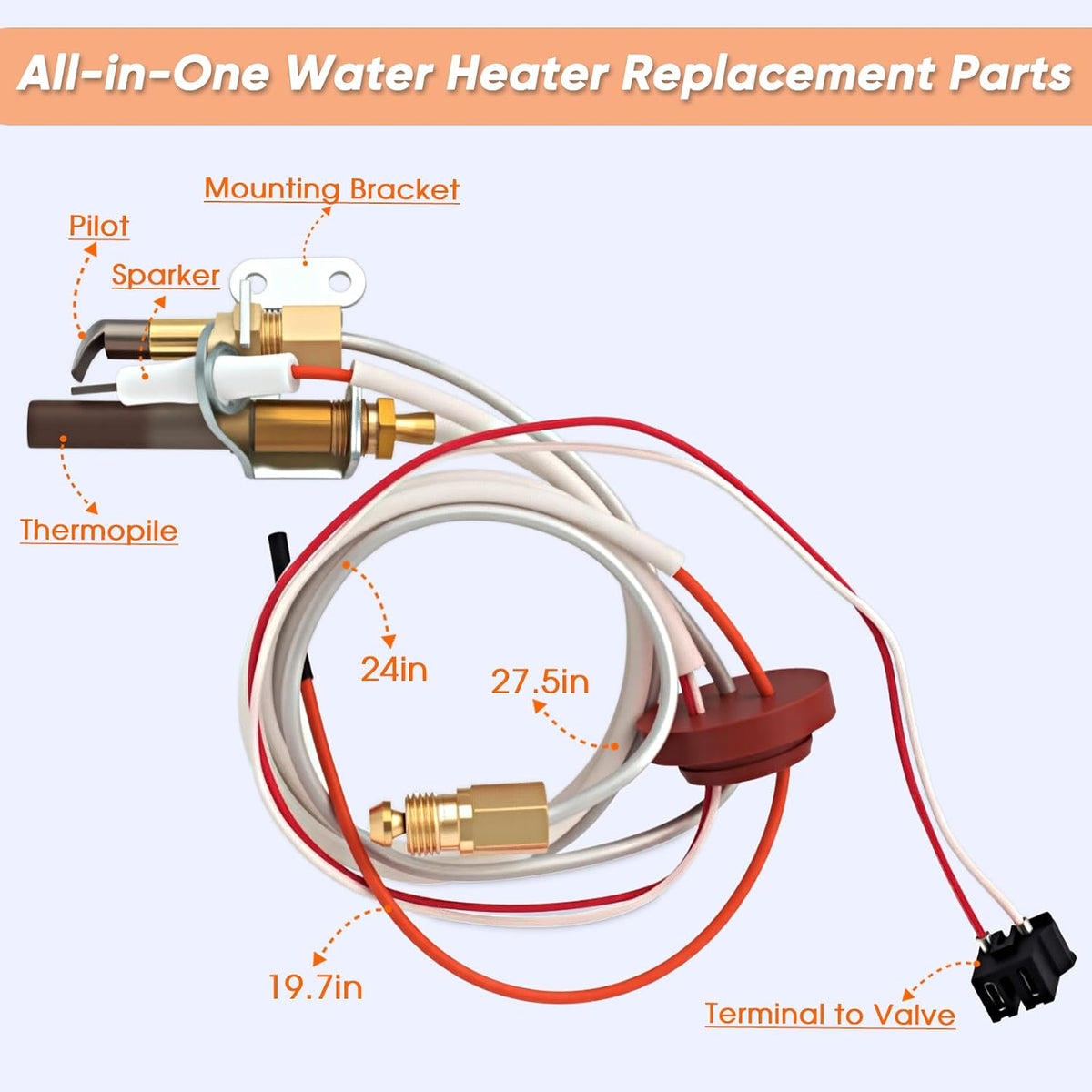 SP21058 Pilot Assembly Kit with Thermopile for Rheem Water Heater