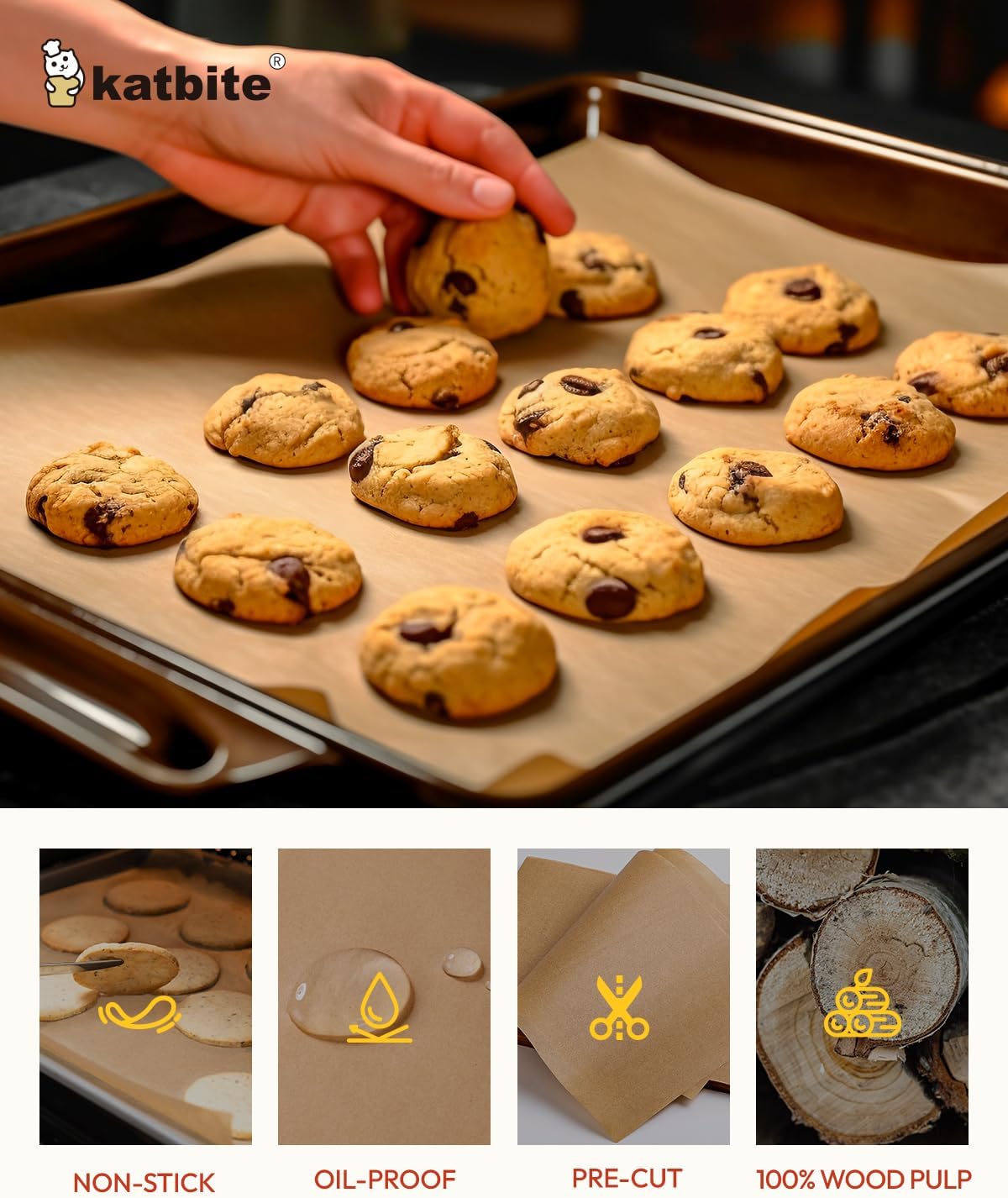 120 Pcs Parchment Paper Baking Sheets, 12x16 Inch, Heavy Duty