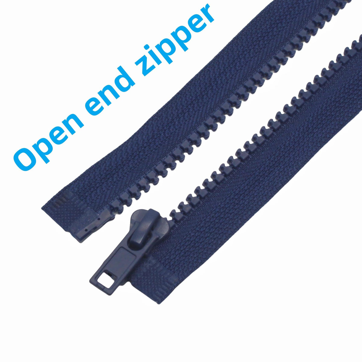 2PCS #5 22 Inch Separating Jacket Zippers for Sewing (Navy Blue)